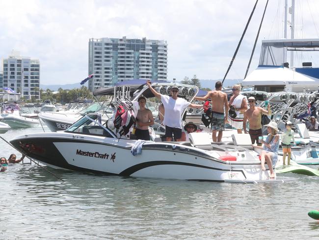 Australia Day on the Broadwater. Photo at Wavebreak Island. Photo by Richard Gosling