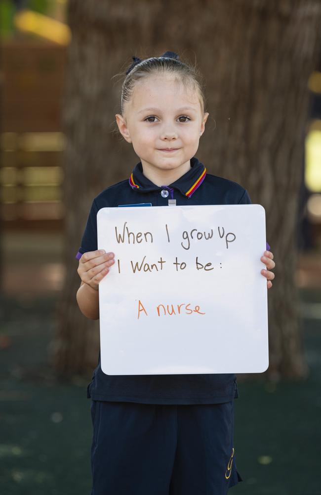 The Glennie School prep student Tiana on the first day of school, Wednesday, January 29, 2025. Picture: Kevin Farmer