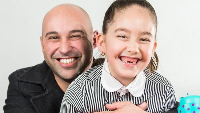 Chef Shane Delia with daughter Jayda, 7.