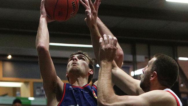 Jack McVeigh of the Adelaide 36ers shoots during the 2018 NBL Blitz match between the Adelaide 36ers and Perth Wildcats at Ballarat Minerdome Picture: Graham Denholm/Getty Images