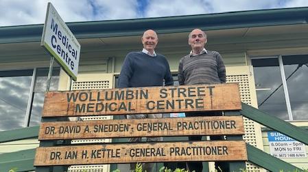 Dr David Snedden, (left) and Dr Ian Kettle have announced their retirement along with practice manager Lynn Hall and practice nurse Jane Anderson. Picture: Karen Rice Picture: Karen Rice
