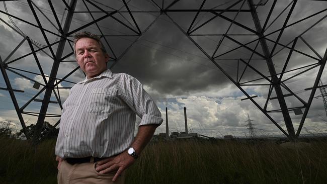 LNP candidate for the federal seat of Flynn Colin Boyce at the Callide Power Station outside Biloela in central Queensland. Picture: Lyndon Mechielsen