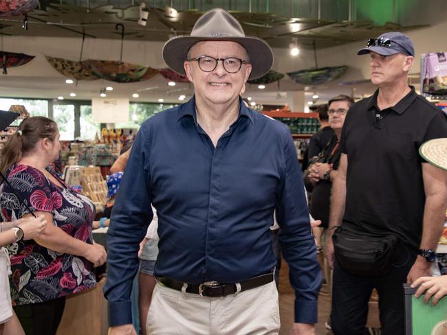 CAIRNS, AUSTRALIA - NCA NewsWire Photos - 10 JANUARY, 2024:  Prime Minster Anthony Albanese arrives at  Skyrail Cairns  Wednesday 10th January 2024. The Prime Minister announced a massive financial boost to the Queensland tourist industry in the wake of Cyclone Jasper. Picture: NCA NewsWire / Brian Cassey