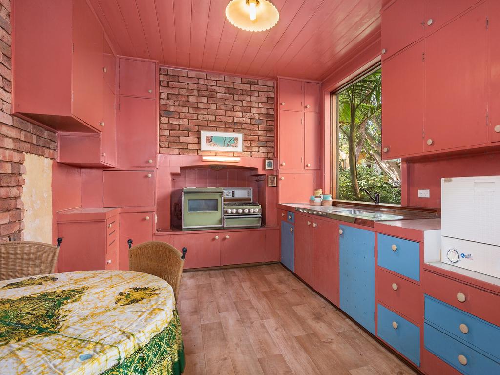 Inside the “time capsule” kitchen at 3 Cooper St, Double Bay, which had been the home of the late Lorna Blackwood for more than 50 years