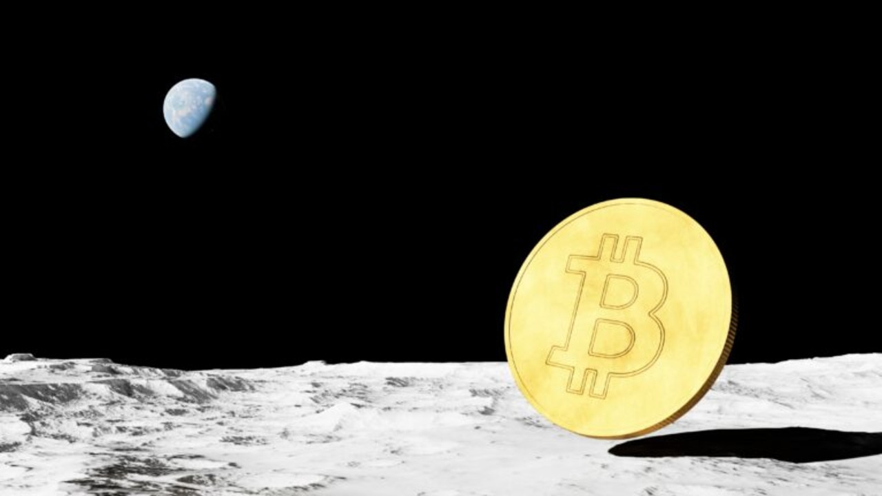 'Hey Bitcoin, love you to the moon and back. OK, maybe there's no need to come back to Earth once you're elevated.' Picture: Getty Images