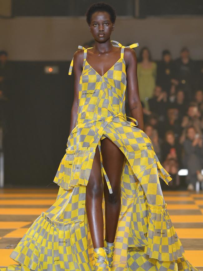 Adut Akech at Paris Fashion Week. Picture: Pascal Le Segretain/Getty Images