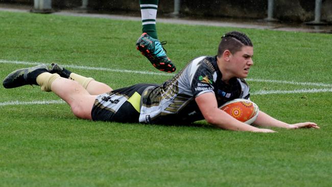 A Rouse Hill Rhinos tryscorer in the Best of the West final.