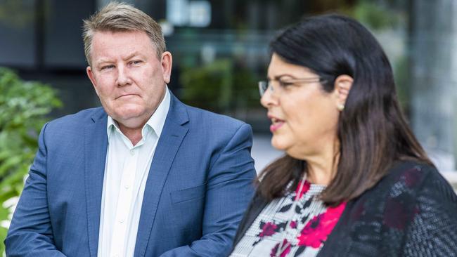 Curriculum and Assessment Authority chief executive Chris Rider with Education Minister Grace Grace. Picture: Richard Walker