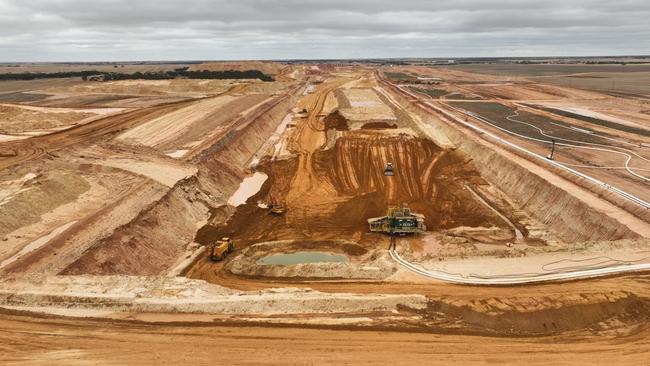 Murray Zircon's Mercunda mineral sands mine in South Australia. Picture: Supplied by local farmers.