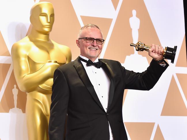 Lee Smith, winner of the Best Film Editing award for Dunkirk. Picture: Getty Images