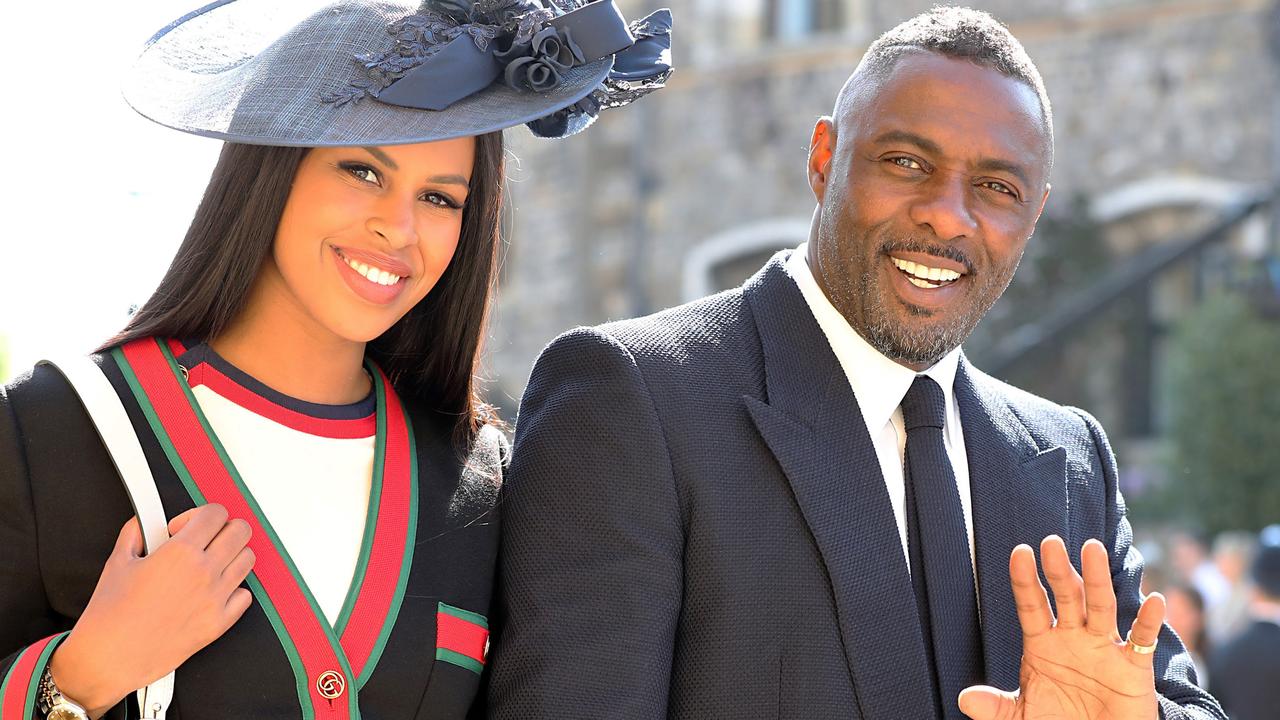 Sabrina Dhowre and Idris Elba. Elba had only met Harry a few times before he got a coveted wedding invite. Picture: Gareth Fuller/Getty