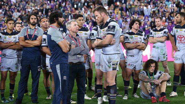 Johnathan Thurston rallied the Cowboys after the 2017 grand final loss