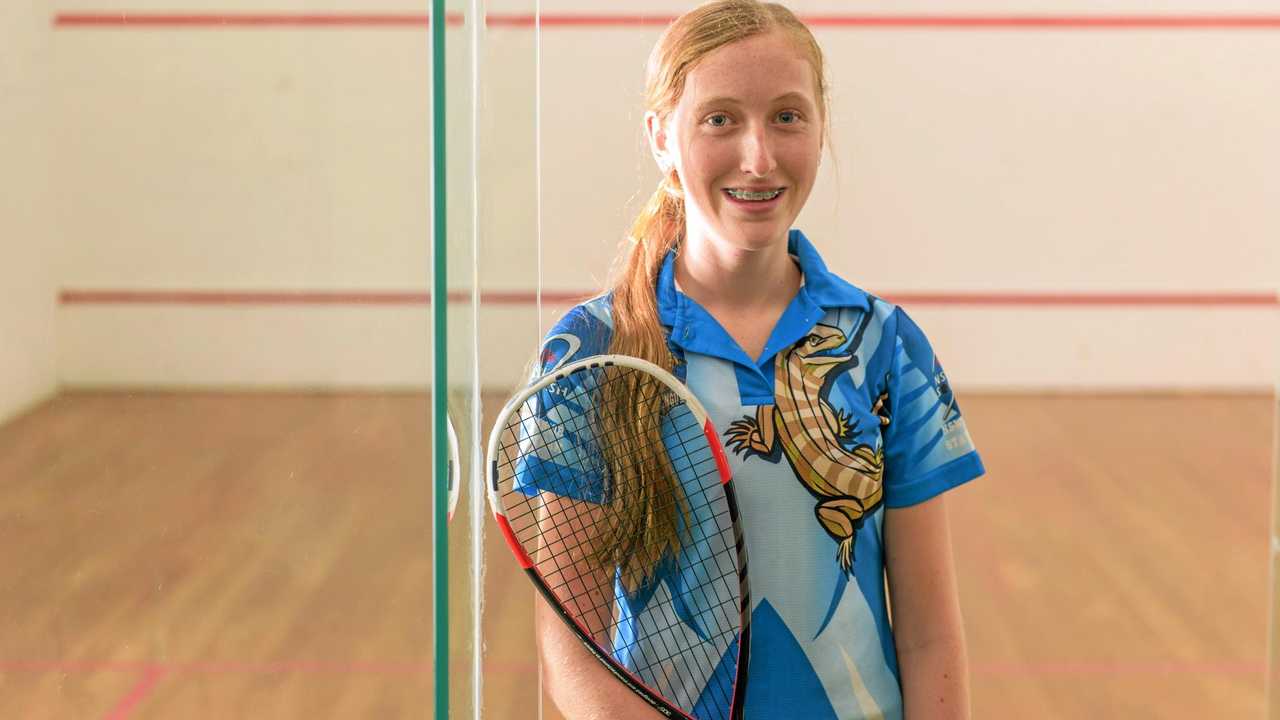 Making a racquet Laura aims up on the squash court Daily Telegraph