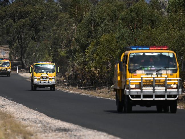 TARA, AUSTRALIA - NewsWire Photos - OCTOBER 31, 2023.A property destroyed by a bushfire near Tara, Queensland, about 300 kilometres west of Brisbane. Fire fighters have been battling multiple bushfire in Queensland and NSW.Picture: NCA NewsWire / Dan Peled