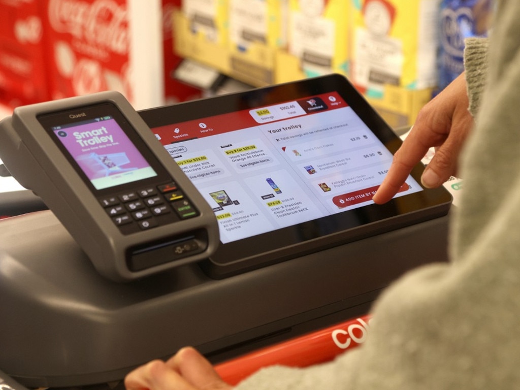 Coles has become the ‘first Australian retailer’ to launch an AI-powered shopping trolley. Picture: Supplied