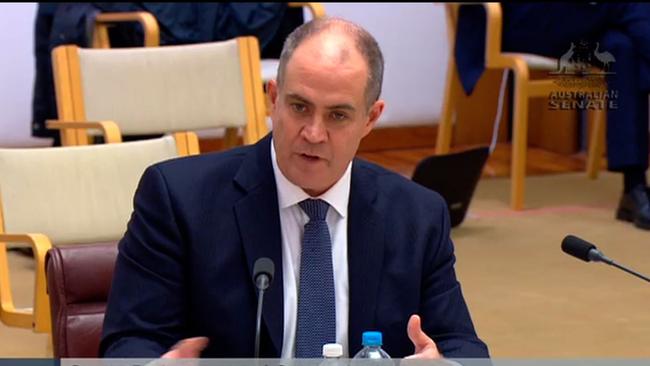 ABC managing director David Anderson giving Senate estimates evidence.