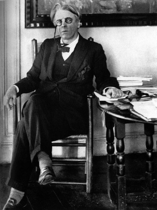 Poet WB Yeats photogrpahed in his study at his Merrion Square home in New York in 1923. Picture: File