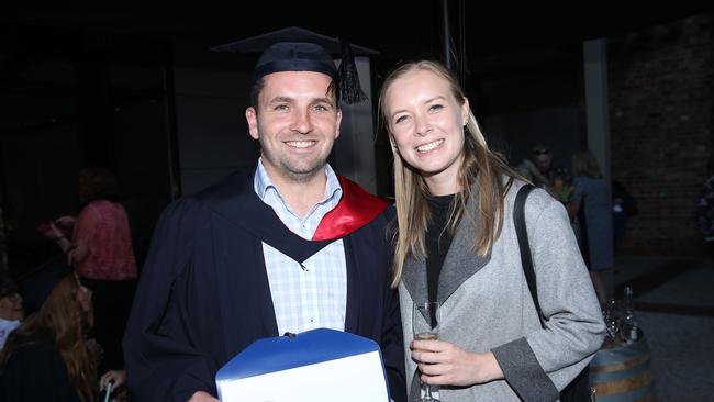 James Foster and Laura Donaldson celebrate graduation. Picture: Alan Barber
