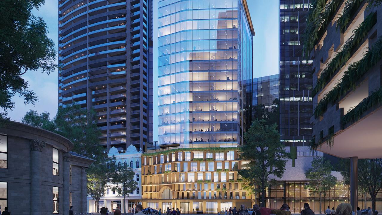 An artist's impression of the redeveloped 450 Queen St in the Brisbane CBD.