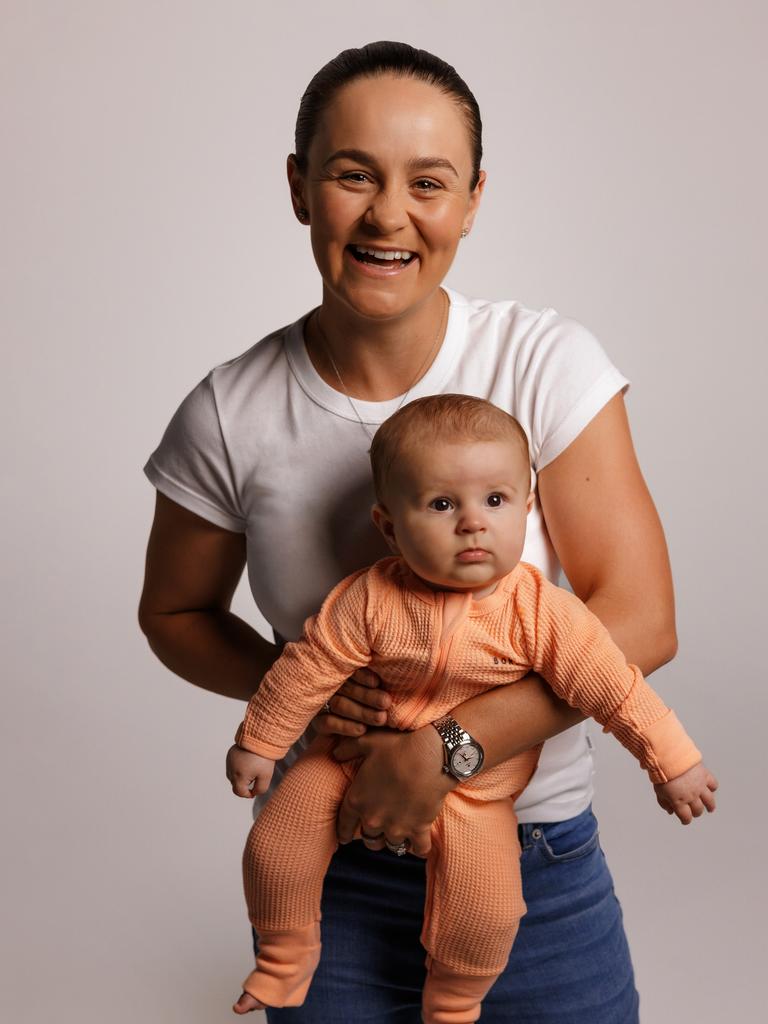 Ash Barty photographed with her adorable son Hayden. Picture Supplied