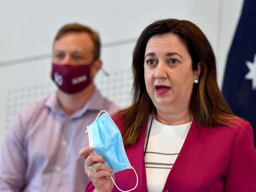 Queensland premier Annastacia Palaszczuk announced that Brisbane would exit lockdown on Saturday evening. Picture: John Gass