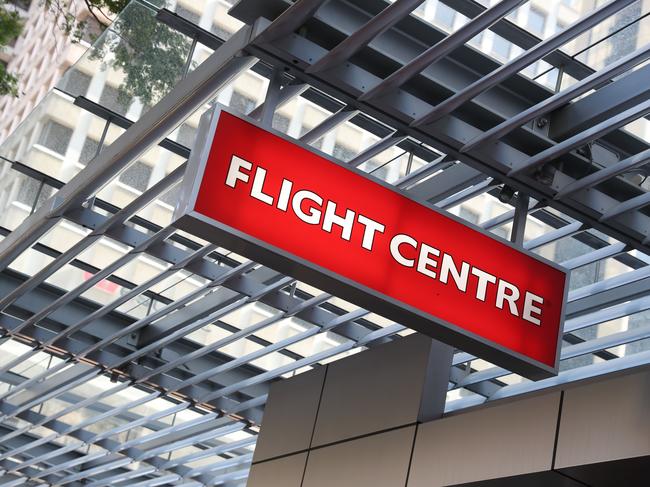 Flight Centre in Queen Street Brisbane.  Pic Peter Wallis