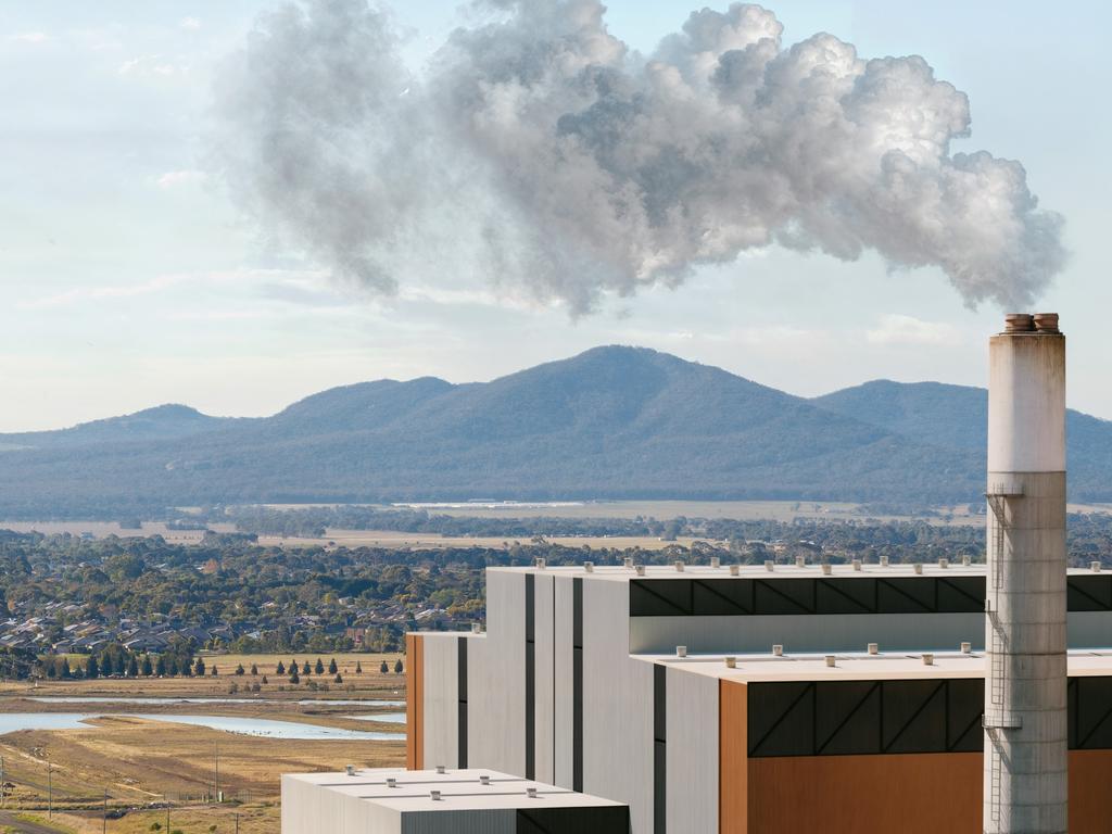 A concept design of the Lara incinerator in front of the You Yangs.