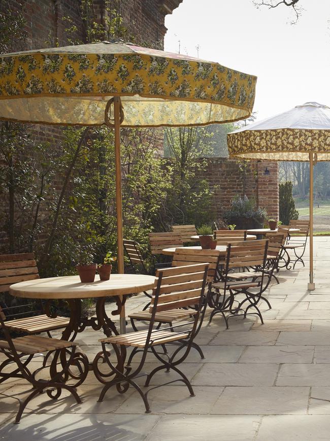 Parasols on the terrace.