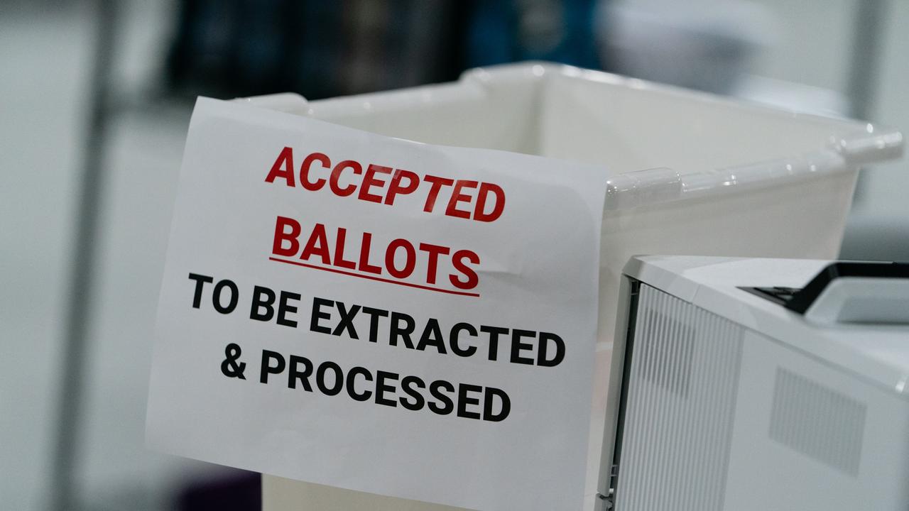 A ballot bin in Lawrenceville, Georgia. Picture: Elijah Nouvelage/Getty Images/AFP.