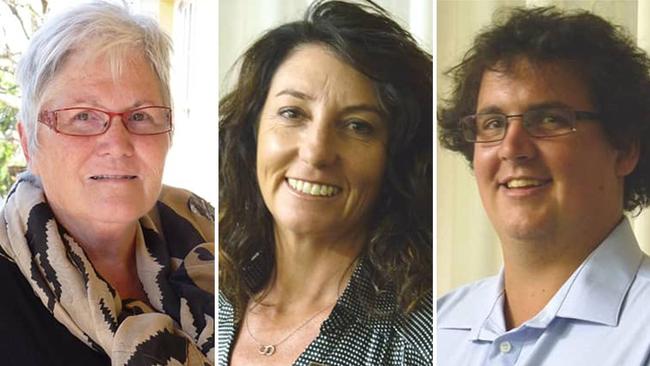 Kyogle local government election Ward A went uncontested with L-R Janet Wilson, Kylie Thomas and Hayden Doolan declared elected on 4 December.