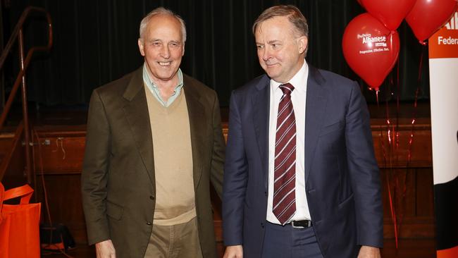 Former Prime Minister, Paul Keating and Anthony Albanese. Picture: Mitch Cameron