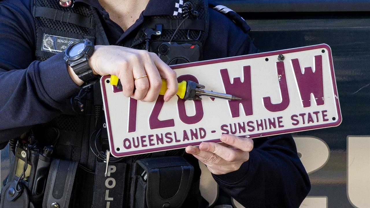 As well as being in unlawful possession of three weapons, Waters was also found to have multiple stolen licence plates and a pair of bolt cutters. Photo credit: AAP Image/Richard Walker
