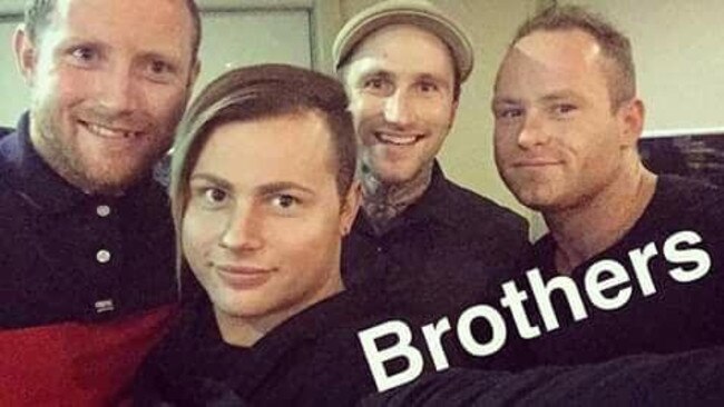 Corey, Quentin, Jamie and Shannon Phillips, sons of Leonie Stuart. Picture: Facebook