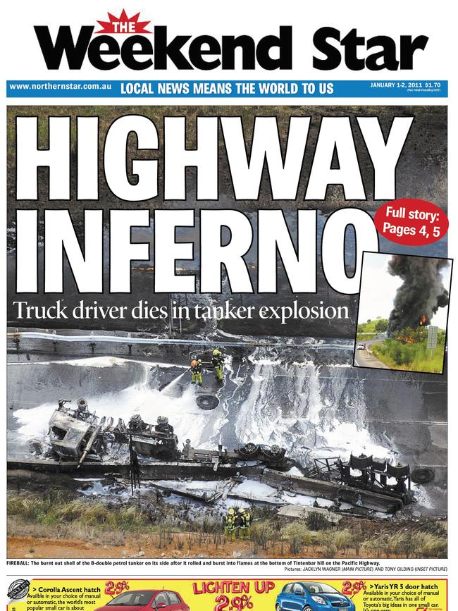 The Northern Star front page on January 1, 2011.