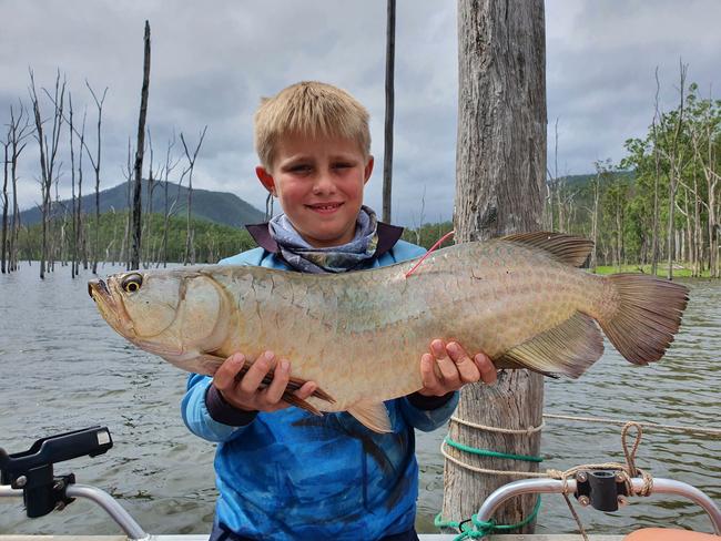 Toby Hulme, of Kingaroy, helped his family win the Lake Borumba tag-a-toga event by tagging this quality saratoga