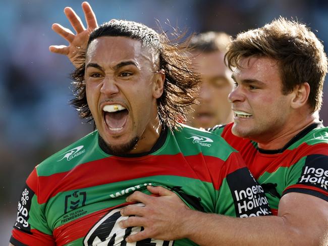 Keaon Koloamatangi tonned up in a big way for the Rabbitohs. Picture: Getty Images