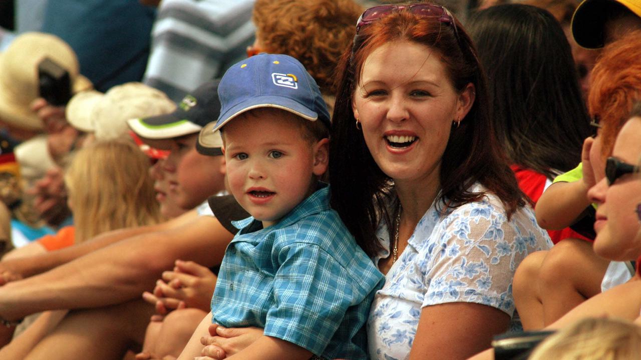 Kristie Gidden and her son Jack (3yrs) of Toowoomba at the Carnival of Flowers Parade. Picture: David Martinelli