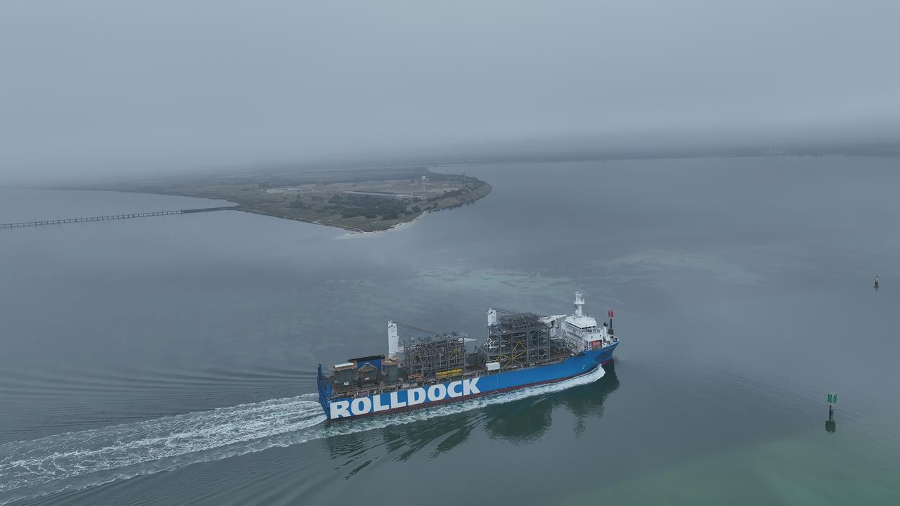 RollDock entering Corio Bay. Picture: Supplied