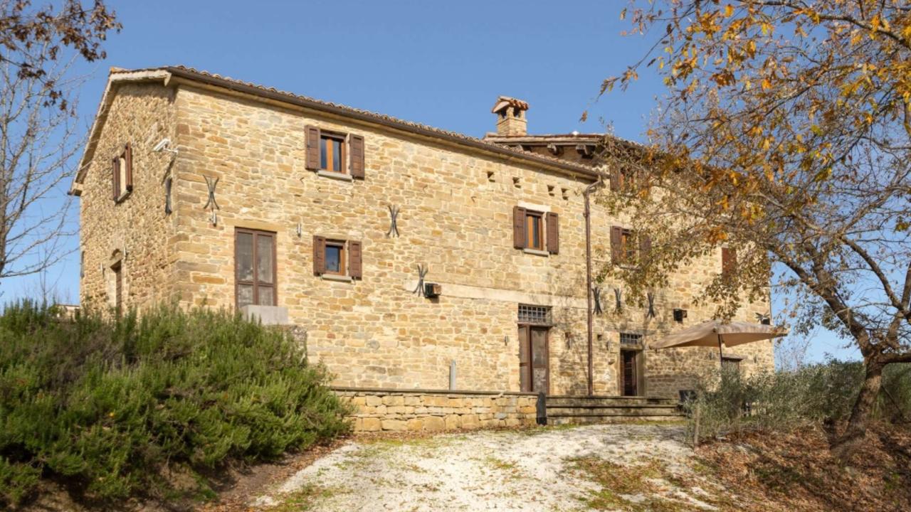 In the northeastern Italian province of Perugia, this farmhouse with a pool is on the market in the town of Gubbio. It‘s asking price equates to $828,558 Australian. Picture: Savills.