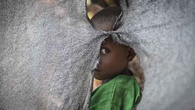 A child inside the Muslim Internally Displaced Person camp at Carnot Catholic Church, Central African Republic. Picture: Yann Libessart