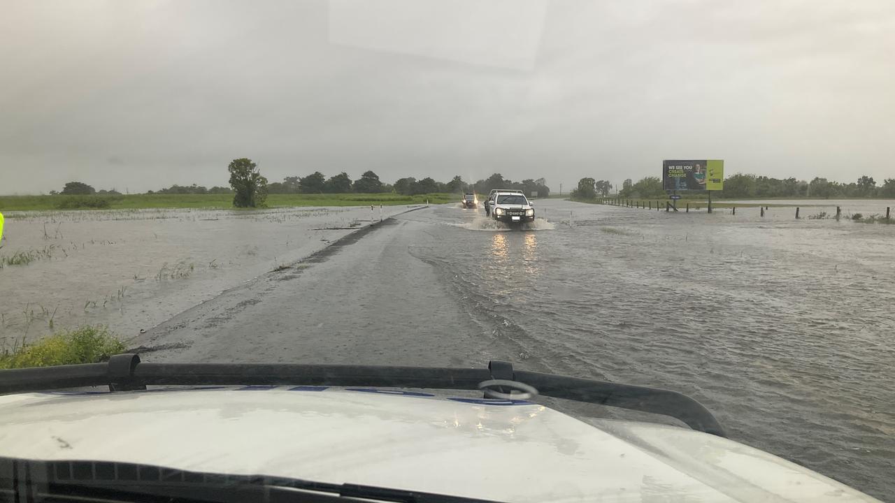 The Bruce Highway at Goorganga Plains south of Proserpine closed due to flooding on January 15. Picture: Contributed