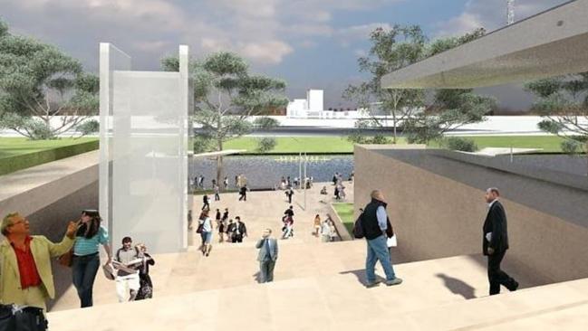 How Cox Architecture thought the square could open onto the Yarra River. Picture: Supplied