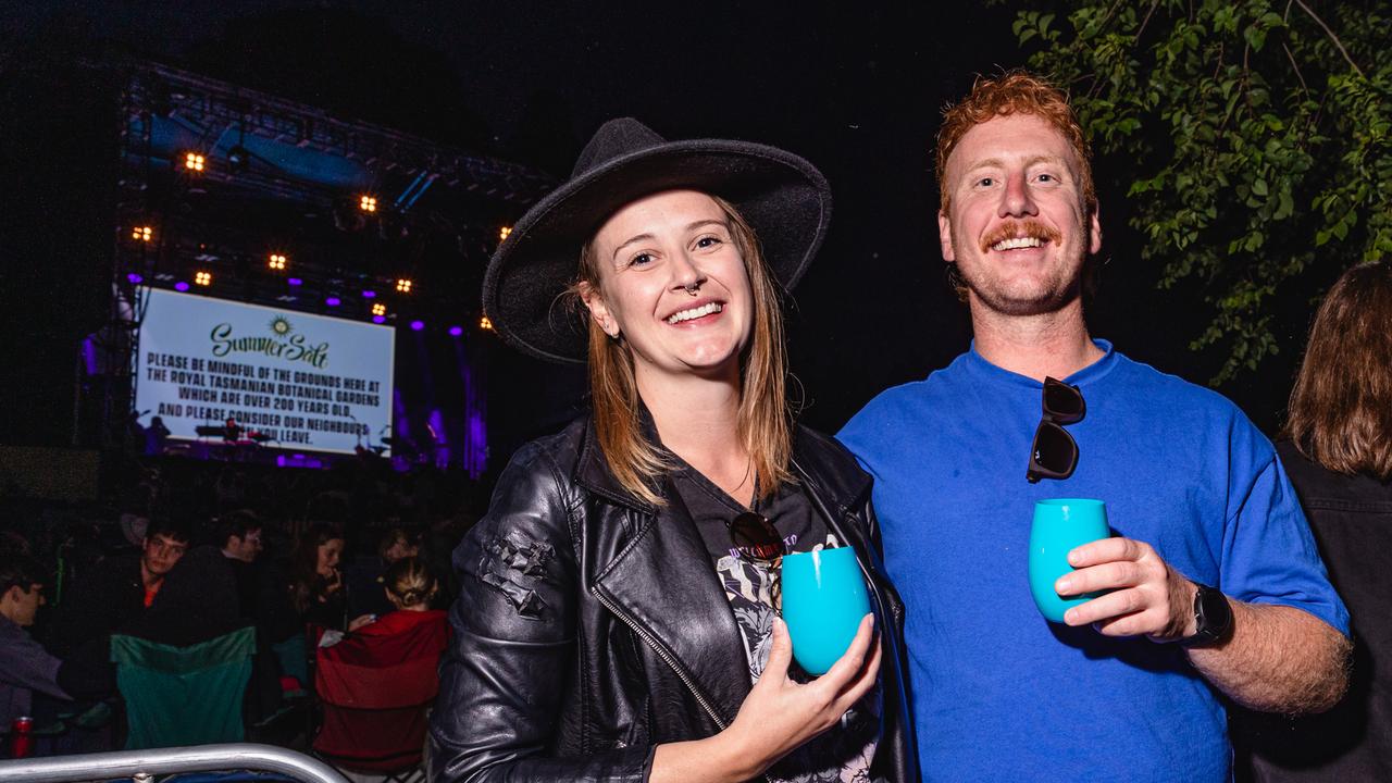 Rafaela Krause and Daniel Boskell SummerSalt Festival at the Royal Botanical Gardens, Hobart. Picture: Linda Higginson