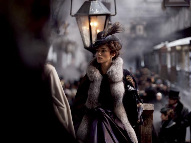 Keira Knightley in a scene from film Anna Karenina.