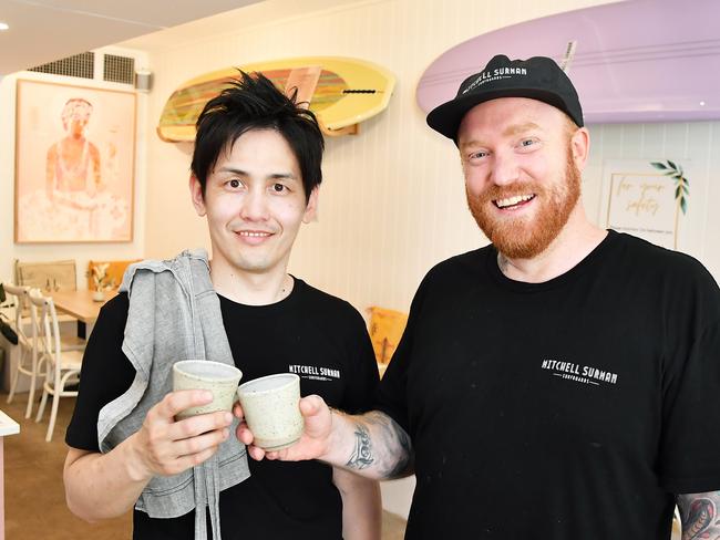 Ryo Northfield and Jonny Parkinson will host a Melbourne-style Asian fusion foodie night at Glass Coffee House at Cotton Tree. Picture: Patrick Woods.