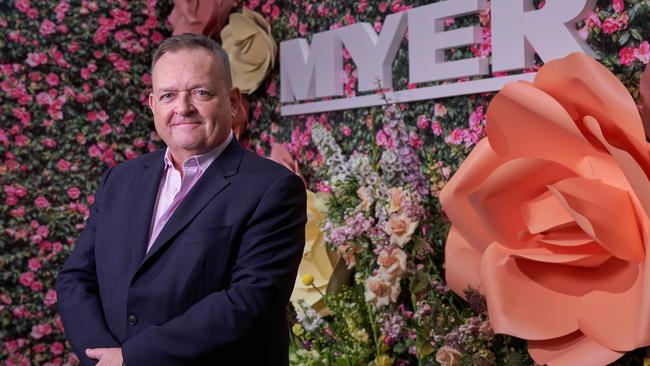 Myer CEO John King will be stepping down in 2024. Picture: Stefan Postles