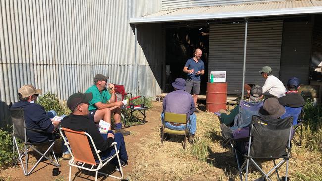 Important skills: Paul Lacy delivering a Tactics for Tough Times session to farmers and industry providers.