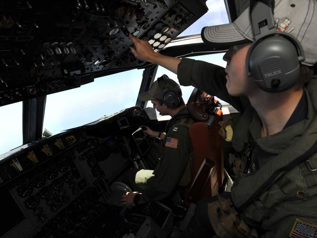 Searchers scour the area in the Mediterranean Sea where EgyptAir Flight 804 vanished. Picture: AP Photo/Salvatore Cavalli