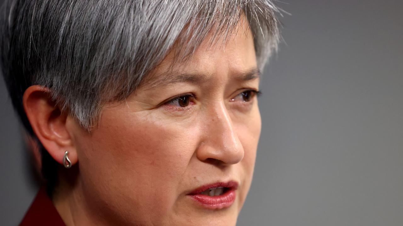 Foreign Minister Penny Wong defended the position change in senate Question Time. Picture: NCA NewsWire / Kelly Barnes