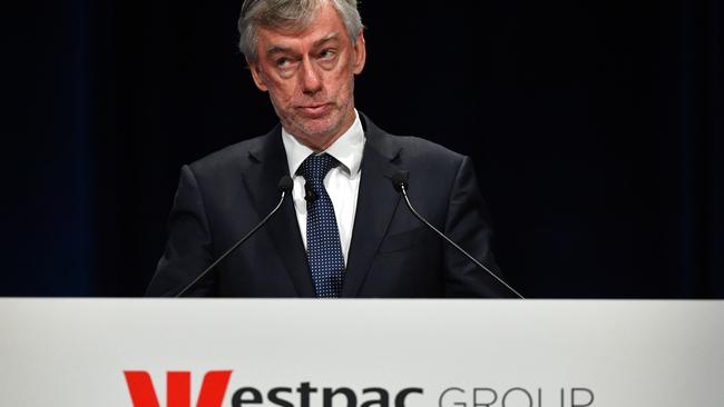 Outgoing Westpac chairman Lindsay Maxsted led the AGM where shareholders put the heat on the bank’s board. Picture: AAP